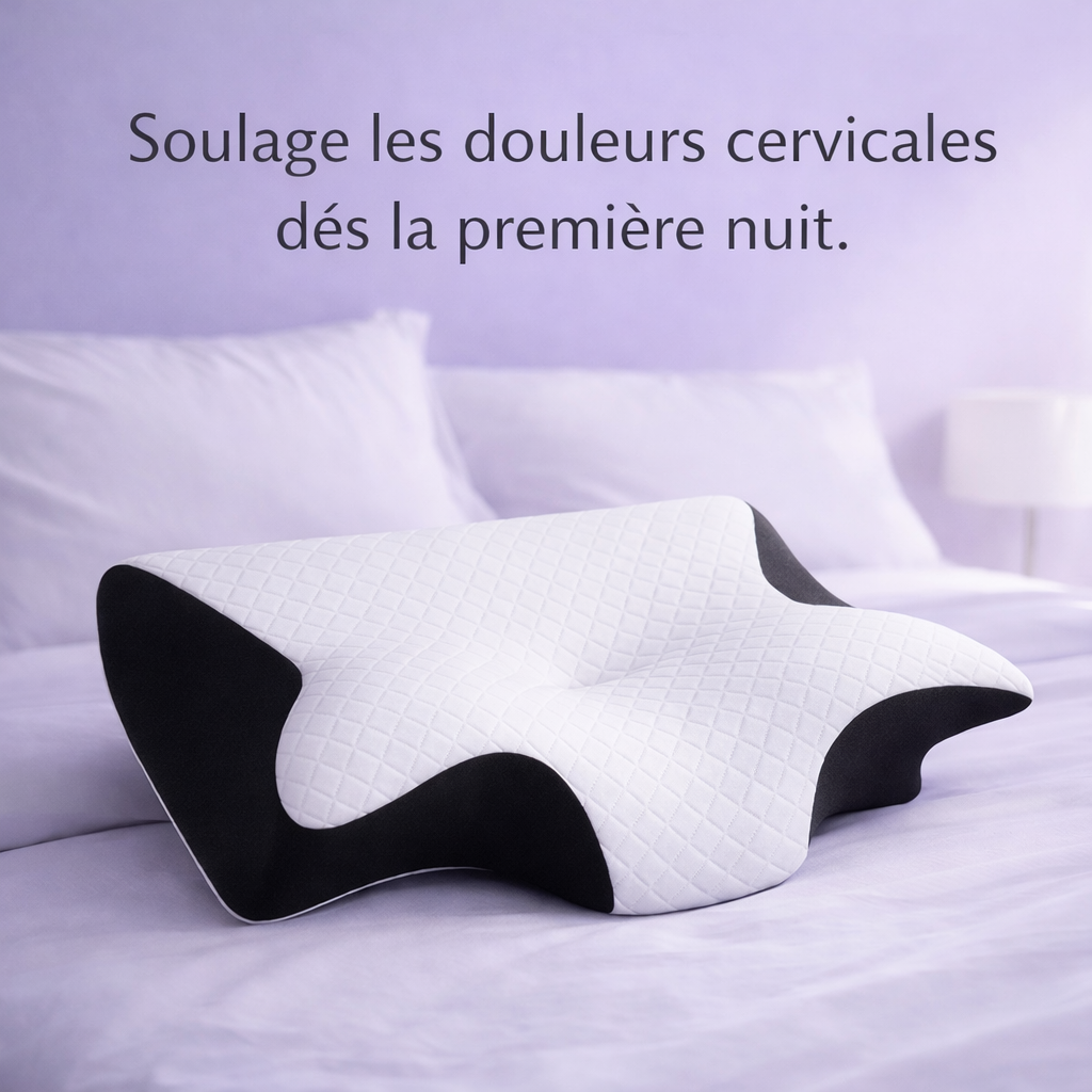Oreiller Cervical Orthopédique en Mousse Mémoire ZenRelax